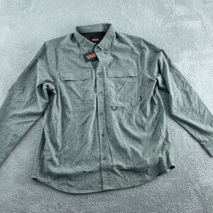 Bass Outdoor Mens Heather Flannel Shirt XL Deep Depths NWT 0146
